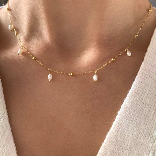 Freshwater Pearls, Mother-Of-Pearl Necklace